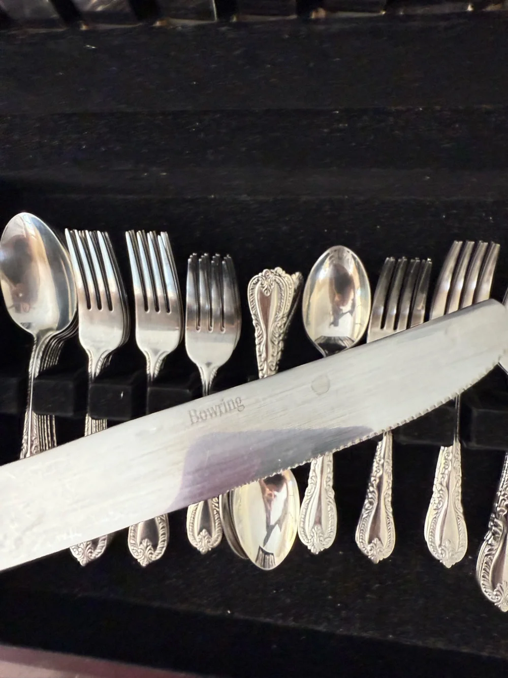 Bowring silver plated cutlery set